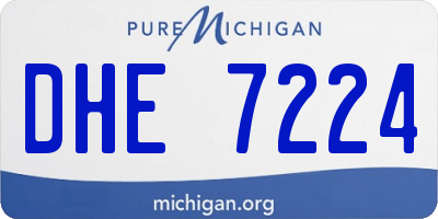 MI license plate DHE7224