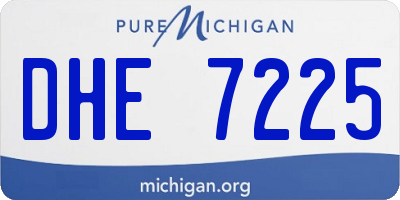 MI license plate DHE7225