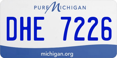 MI license plate DHE7226