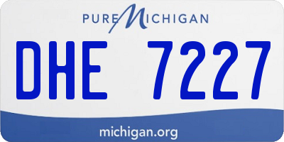 MI license plate DHE7227