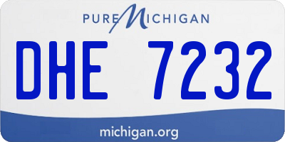 MI license plate DHE7232