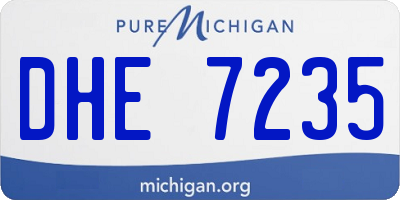 MI license plate DHE7235