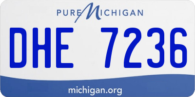 MI license plate DHE7236