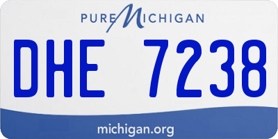 MI license plate DHE7238
