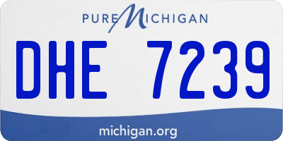 MI license plate DHE7239