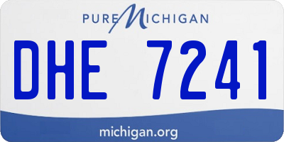 MI license plate DHE7241