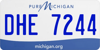 MI license plate DHE7244