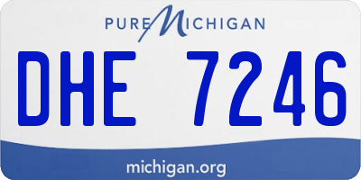 MI license plate DHE7246