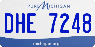 MI license plate DHE7248
