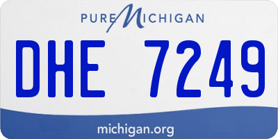 MI license plate DHE7249