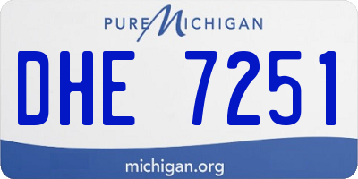 MI license plate DHE7251