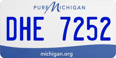 MI license plate DHE7252