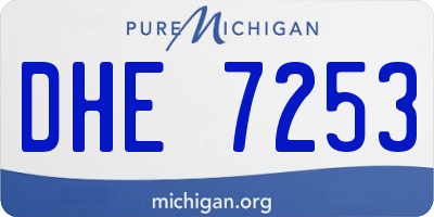 MI license plate DHE7253