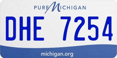 MI license plate DHE7254