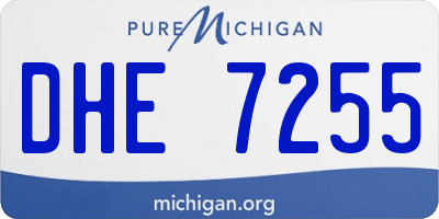 MI license plate DHE7255