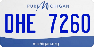MI license plate DHE7260