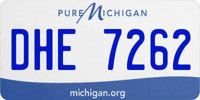 MI license plate DHE7262