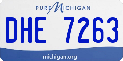 MI license plate DHE7263