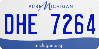 MI license plate DHE7264