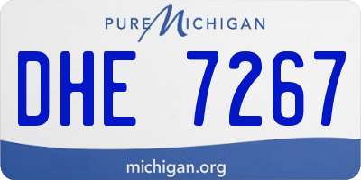 MI license plate DHE7267