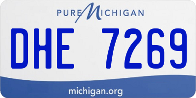 MI license plate DHE7269