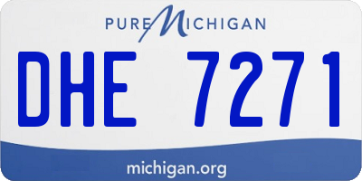 MI license plate DHE7271