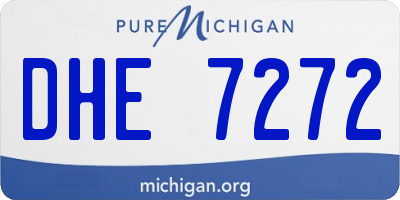 MI license plate DHE7272