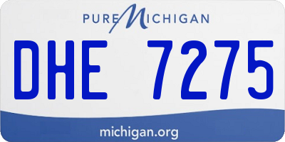 MI license plate DHE7275