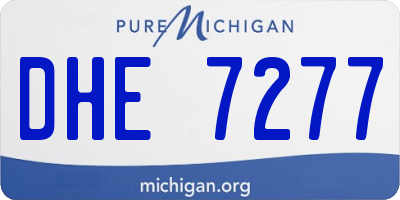 MI license plate DHE7277