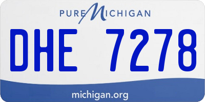 MI license plate DHE7278