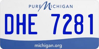 MI license plate DHE7281