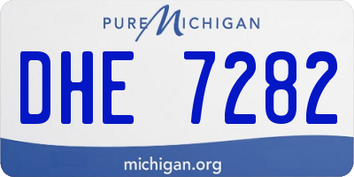 MI license plate DHE7282