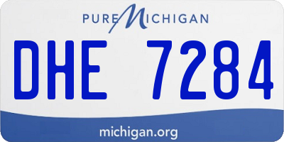 MI license plate DHE7284