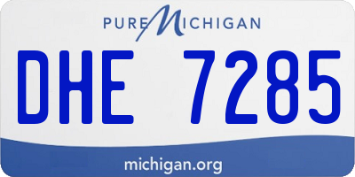 MI license plate DHE7285