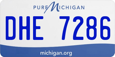 MI license plate DHE7286