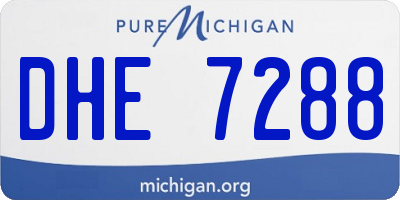 MI license plate DHE7288