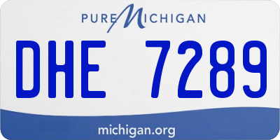 MI license plate DHE7289