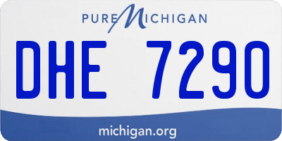 MI license plate DHE7290