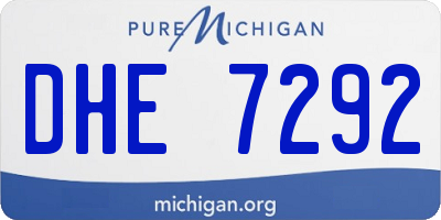 MI license plate DHE7292