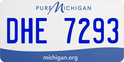 MI license plate DHE7293