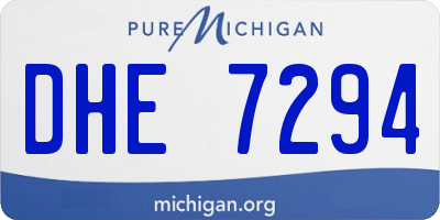 MI license plate DHE7294