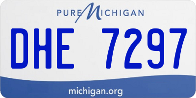 MI license plate DHE7297