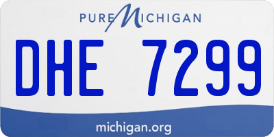 MI license plate DHE7299