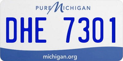 MI license plate DHE7301