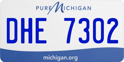 MI license plate DHE7302