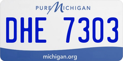 MI license plate DHE7303