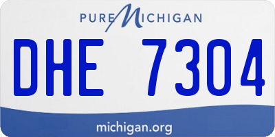 MI license plate DHE7304