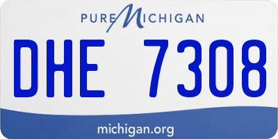 MI license plate DHE7308