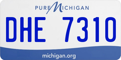 MI license plate DHE7310