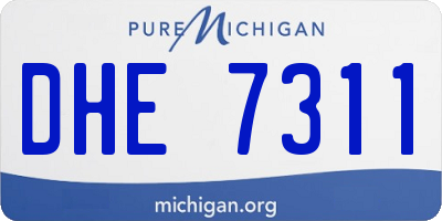 MI license plate DHE7311